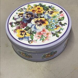 Floral Decorative Tin Box